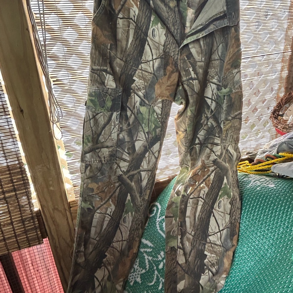 Men's Camo Cargo Pants - Realtree-Style Green/Brown